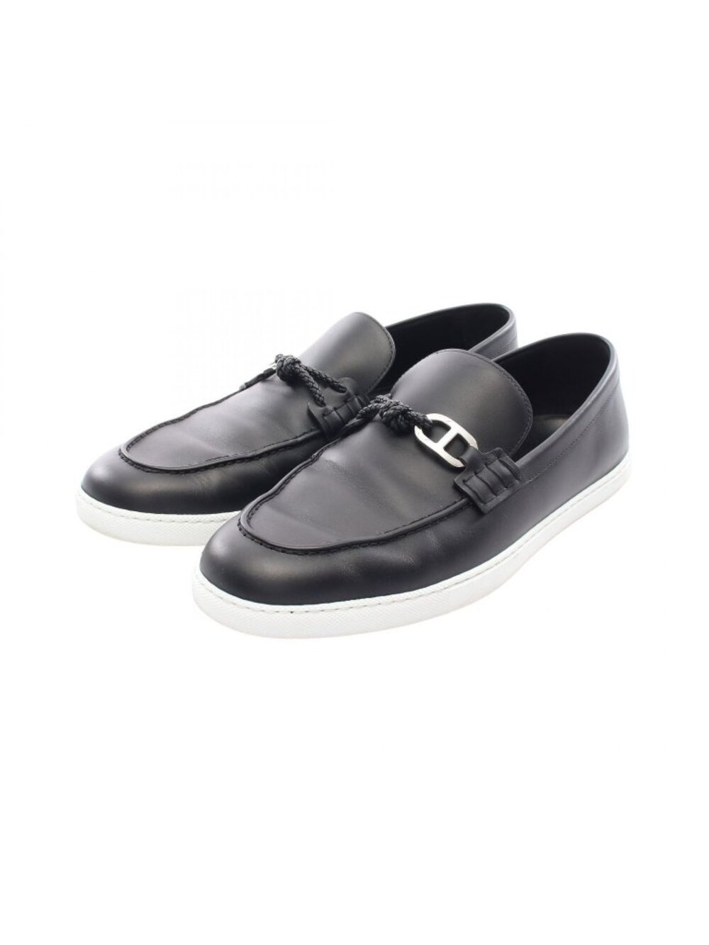 Hermes Moccasin Ignacio Chaine D'ancre Leather Loafer